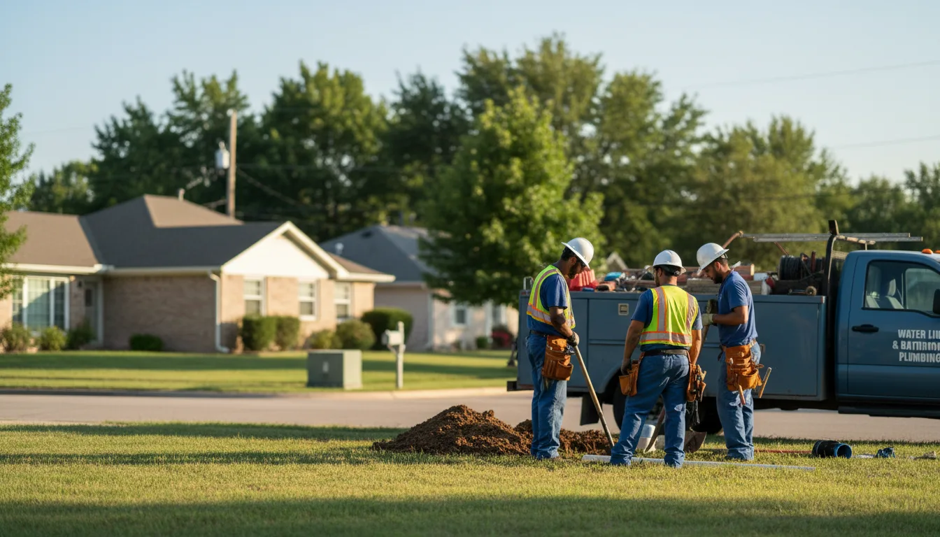 Residential water line and bathroom plumbing service in Bladensburg, OH